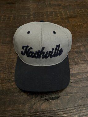 Nashville Snapback Trucker Hat | Navy Blue and Gray | Adjustable Cap